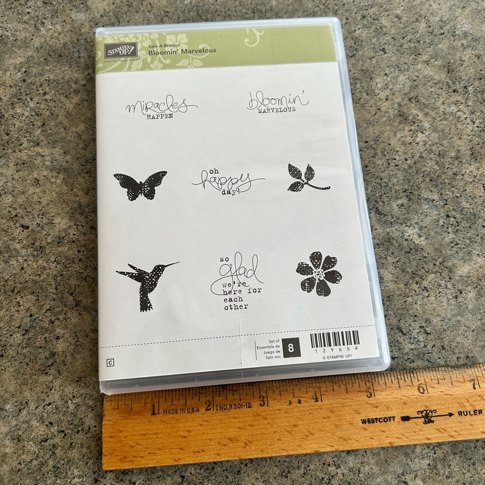 🌼 Rare Retired [Stampin’ Up] Sale-a-bration 
Bloomin’ Marvelous Stamp Set, EUC